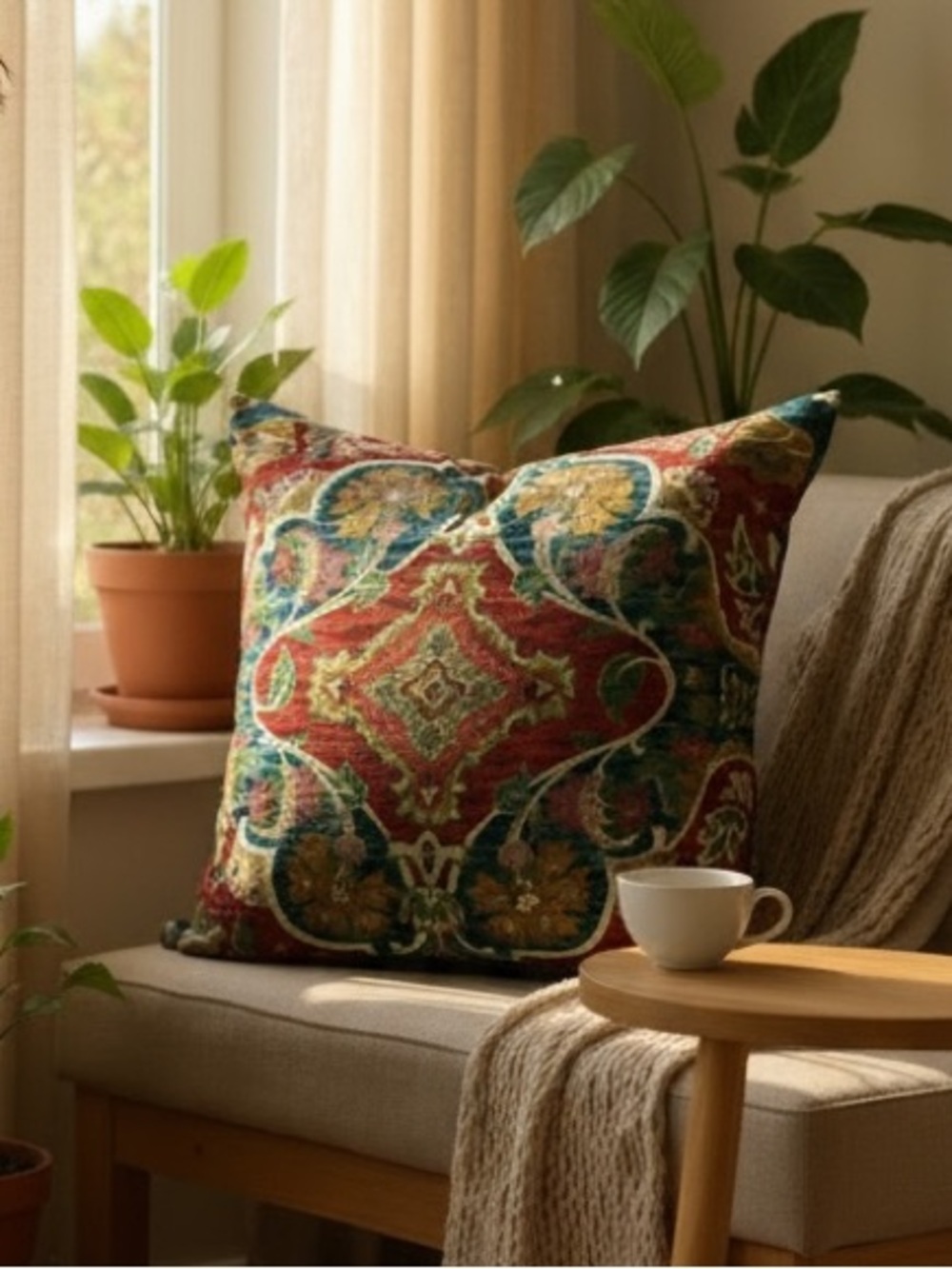 Custom Accent Pillow Cover ( 2 Available) Approx.  24" X 24"